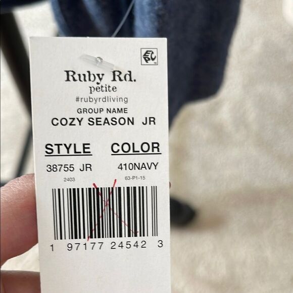 Ruby Rd Cowl Neck Sweater Soft Knit Petite Large - Picture 2 of 6